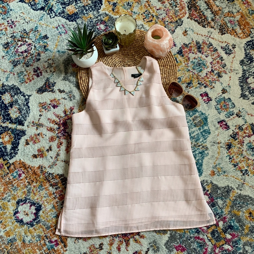 Ann Taylor Factory Petite Pink Tank Top (XS)